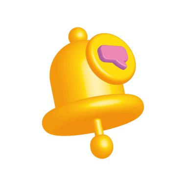 bildirim iletisi simgesi düz izole