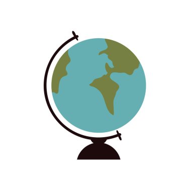 okul dünyası haritası izole edilmiş simge