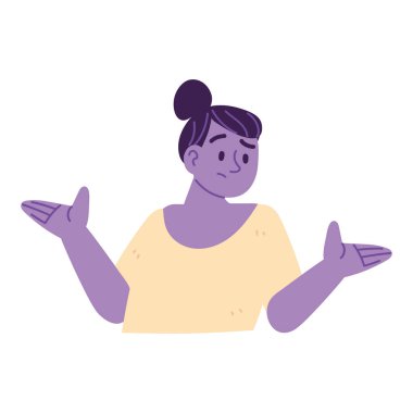 kız zor seçim simgesi izole