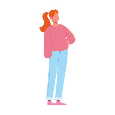 Kıllı genç kadın ikonu izole edildi