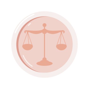 adalet ölçeği simgesi izole edildi