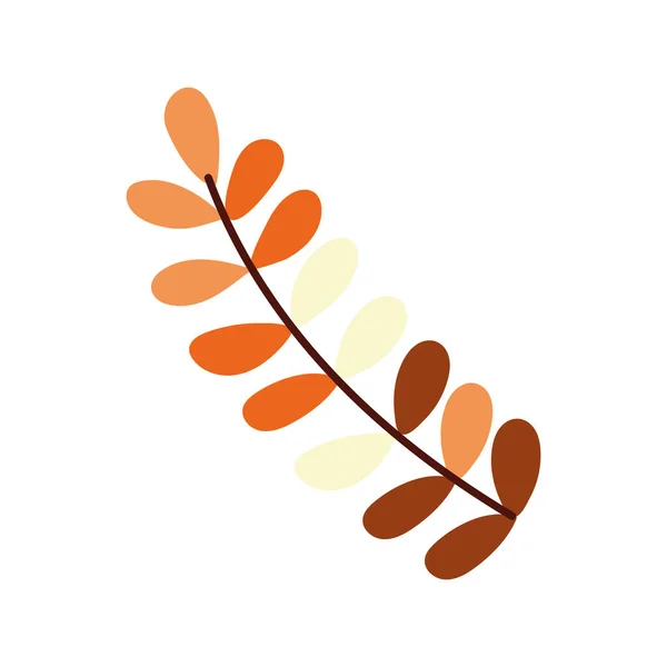 Leaves Branch Icon Flat Isolated — Stock vektor