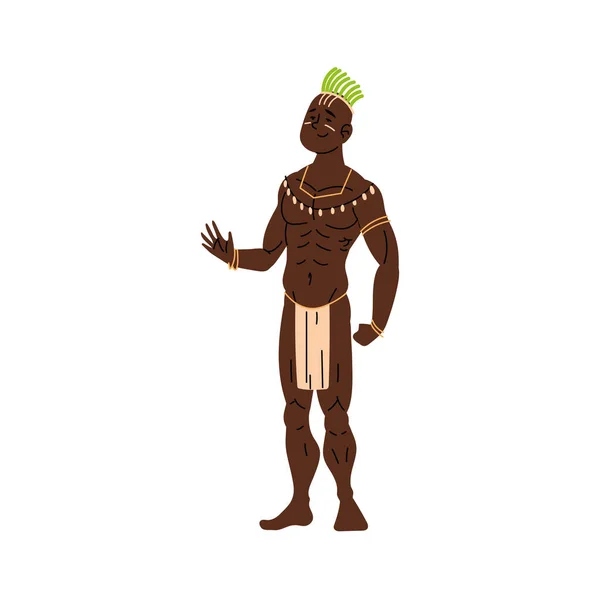 Afro Hombre Comunidad Étnica Icono Aislado — Archivo Imágenes Vectoriales