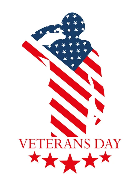 Veterans Day Celebration Banner Design — Stock Vector