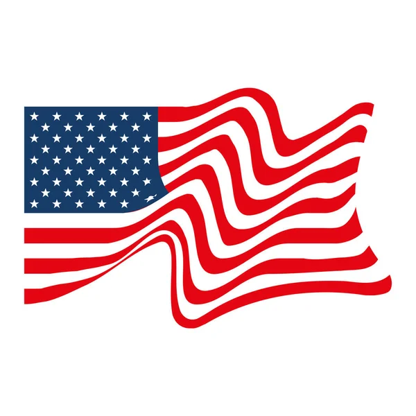 Flagge Der Isolierten Ikone Schwenken — Stockvektor