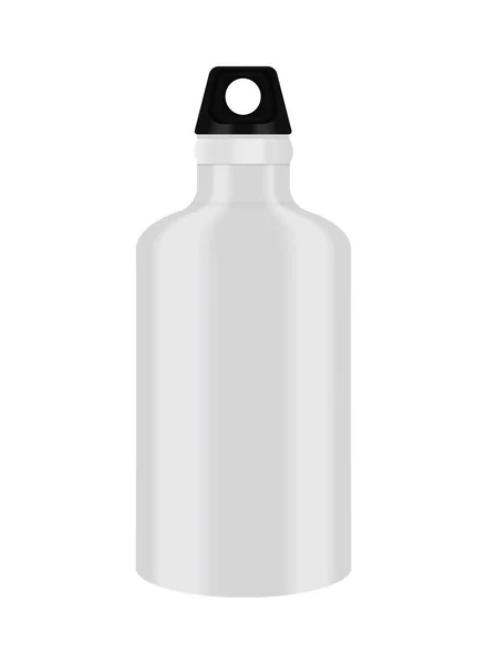 Stål Flaska Mockup Isolerad Ikon — Stock vektor