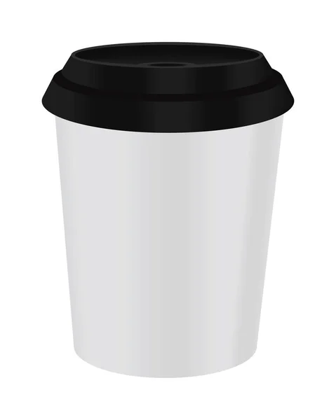 Disposable Cup Mockup Isolated Icon — Stock Vector