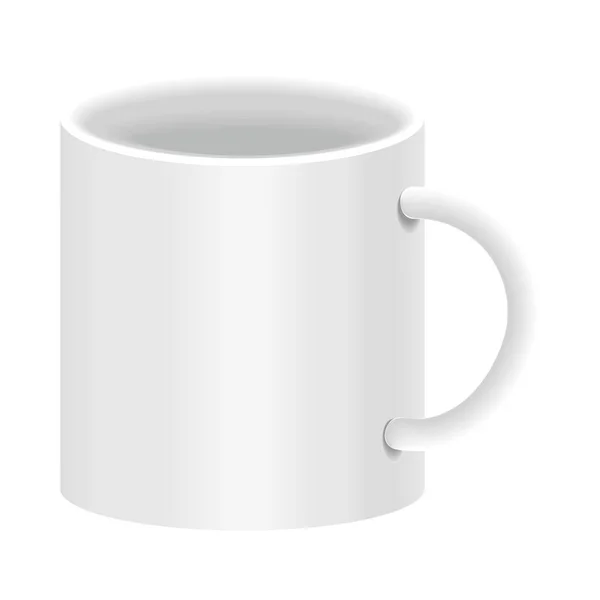 Ceramic Mug Mockup Isolated Icon — Stock Vector