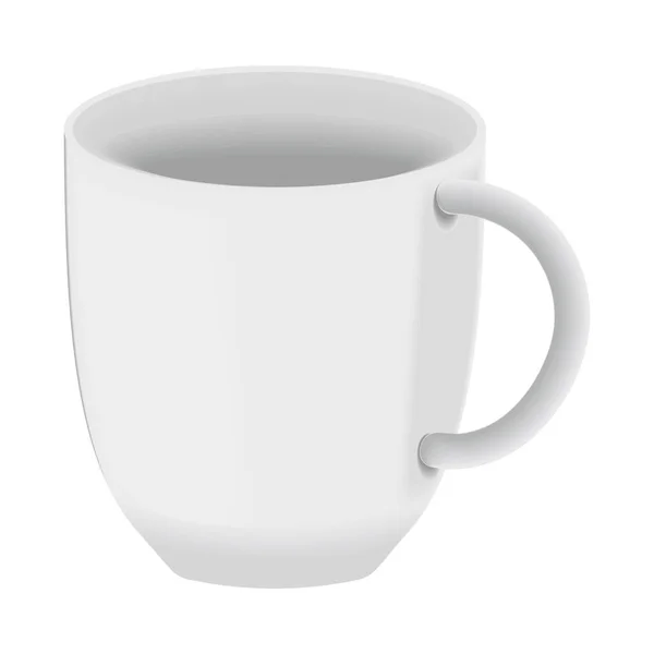 Taza Cerámica Maqueta Icono Aislado — Vector de stock