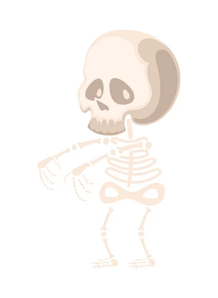 Halloween Skeleton Character Isolated Icon — Διανυσματικό Αρχείο