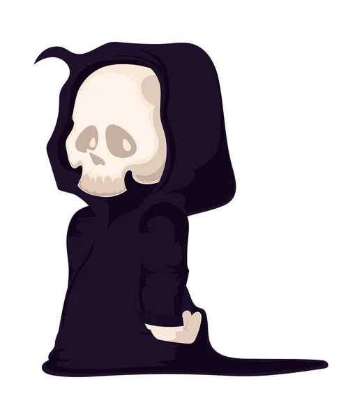 Halloween Death Character Isolated Icon — Stockový vektor