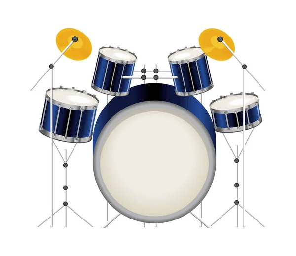 Percusión Instrumentos Tambor Icono Música — Vector de stock