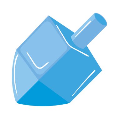 Hanuka dreidel oyuncak simgesi izole