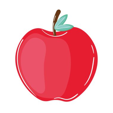 elma meyvesi simgesi izole edildi