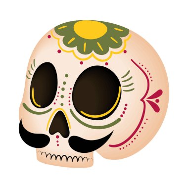 Ölüm günü, kafatası simgesi izole