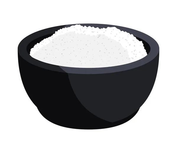 Rice Bowl Isolated Icon — Stock Vector