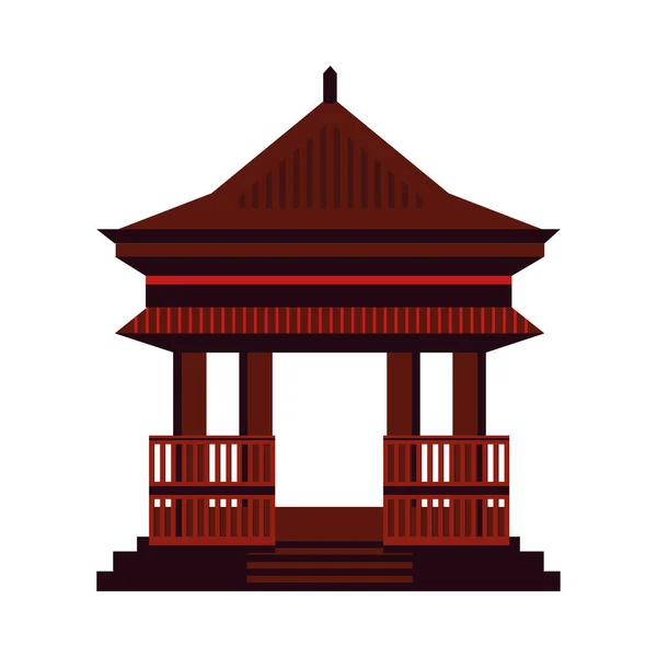 Arquitectura Tradicional Coreana Icono Aislado — Vector de stock