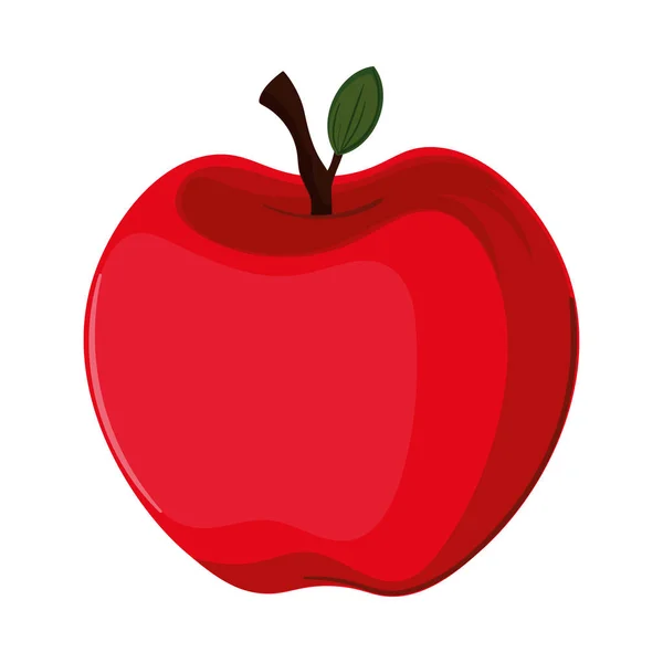 Apfelfrucht Symbol Isoliert Flach — Stockvektor