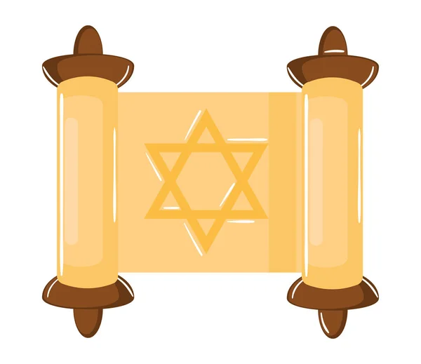 Remendo Hanukkah Com Ícone Estrela Isolado — Vetor de Stock