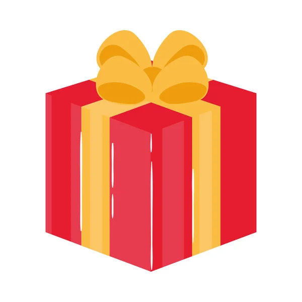 Icono Caja Regalo Plano Aislado — Vector de stock