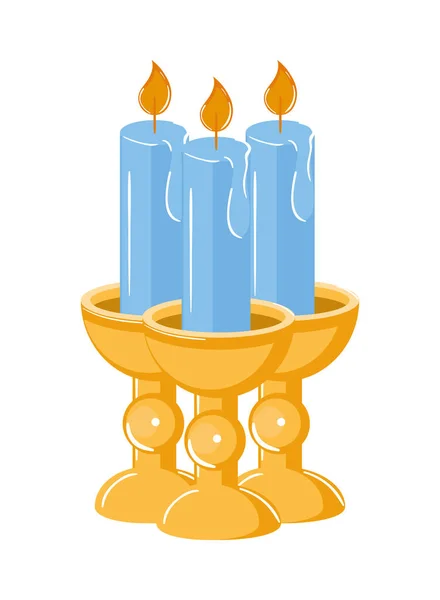 Свічки Значку Свічників Ізольовані — стоковий вектор
