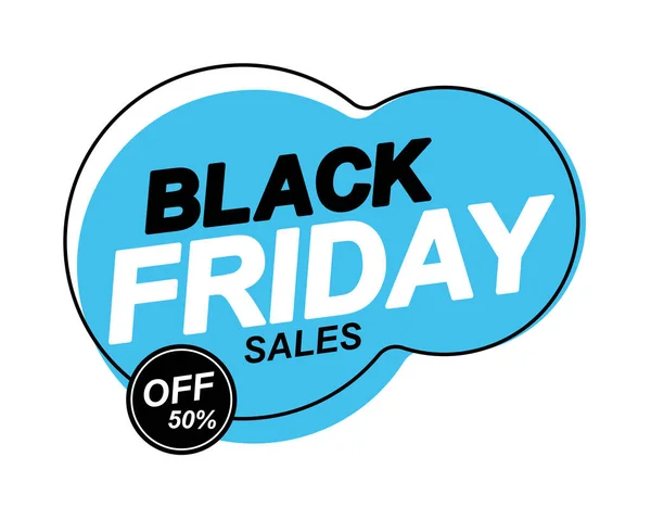 Black Friday Sales Discount Icon Isolated — Stock Vector