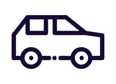 doğrusal ulaşım küçük araba simgesi izole edildi