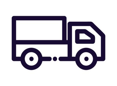 doğrusal nakliye kamyonu simgesi izole edildi