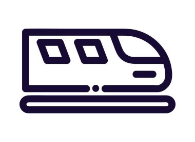 lineer taşıma metro tren simgesi izole edildi