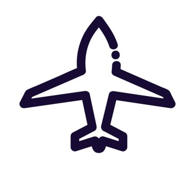 doğrusal taşıma uçağı simgesi izole edildi