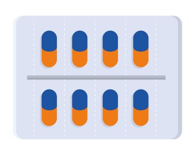 ilaç kapsülleri simgesi izole edildi