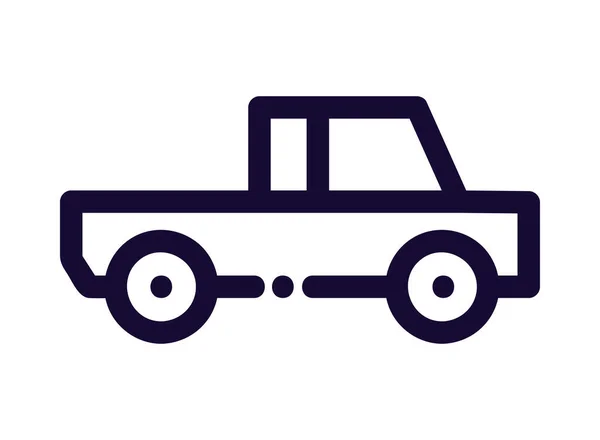 Transporte Lineal Camioneta Icono Aislado — Vector de stock