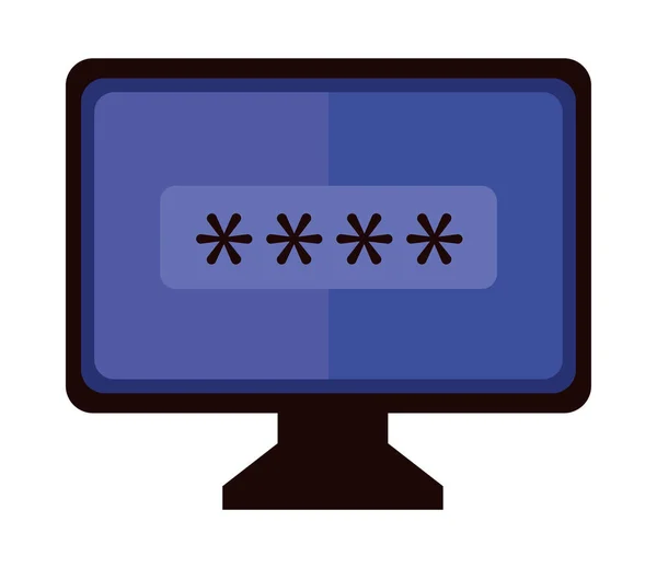 Ikona Konta Logowania Cyberbezpieczeństwa Odizolowana — Wektor stockowy