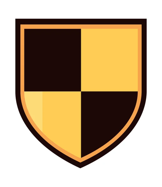 Escudo Icono Seguridad Plano Aislado — Archivo Imágenes Vectoriales