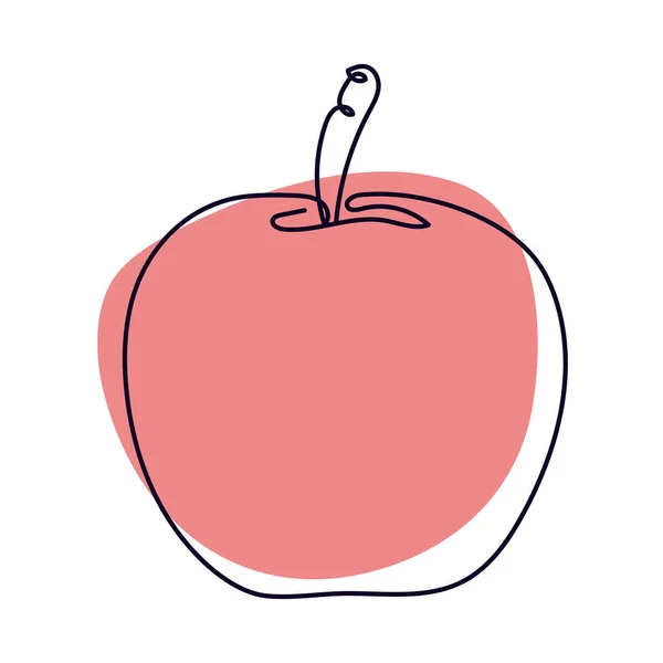 Apfellinie Zeichensymbol Isoliert — Stockvektor