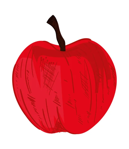 Apple Fruit Icon Isolated Flat — Image vectorielle