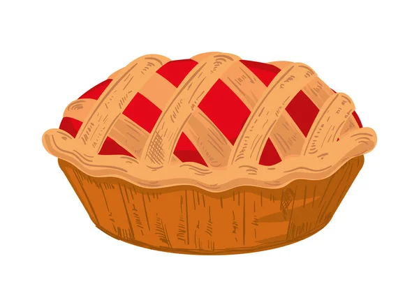 Kuchen Kuchen Dessert Ikone Isoliert — Stockvektor