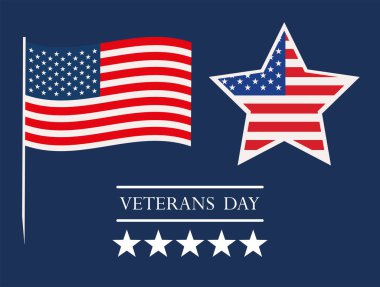 Gaziler Günü, Amerikan bayrakları ve harfleri.