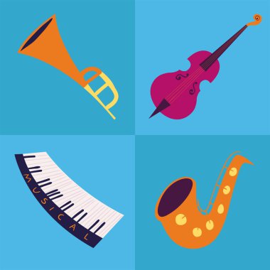 Müzik setinde trompet de var.