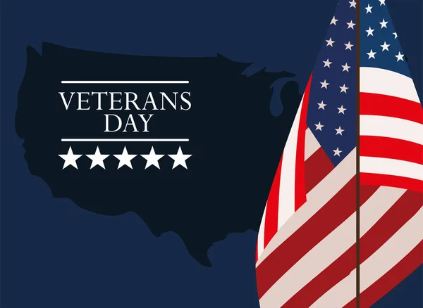 Veterans Day American Celebration Design — Stock Vector