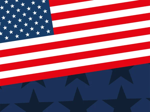 Amerikanische Flagge National Vektorstil — Stockvektor