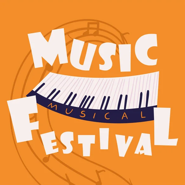 Music Festival Poster Vector Image — ストックベクタ