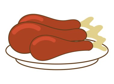 Kızarmış hindi budu.