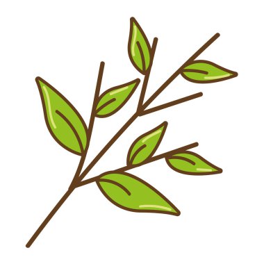 Dal bitkisi simgesi izole