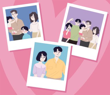 Kore resim setleri aileler, vektör biçimi