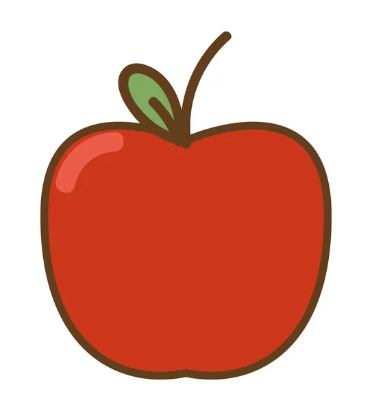 Απομονωμένο Φρέσκο Εικονίδιο Μήλων — Διανυσματικό Αρχείο