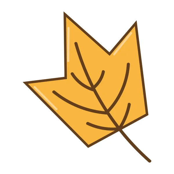 Podzim Suché Listí Ikona Izolované — Stockový vektor