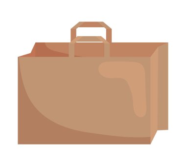 Eko kağıt torba izole edilmiş simge