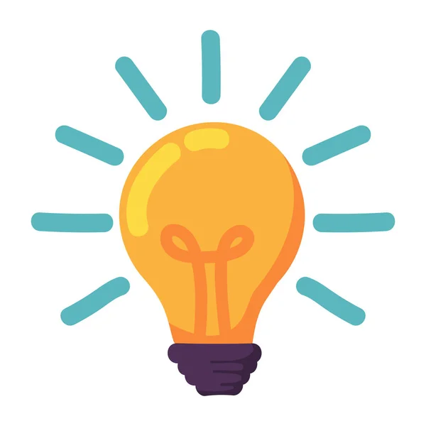 Idea Light Bulb Icon Isolated — Stock Vector