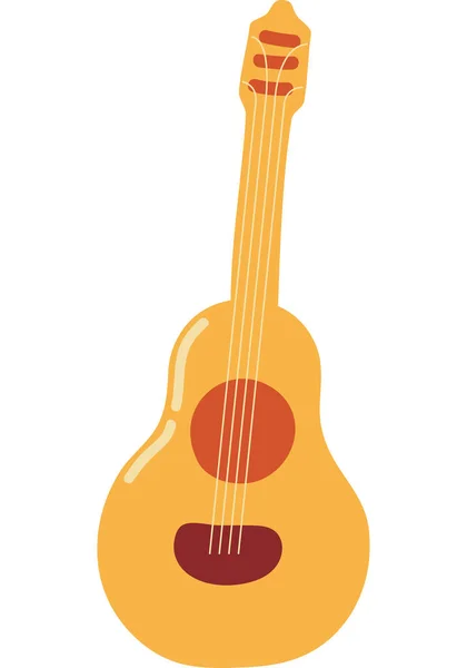 Gitarre Musikinstrument Isolierte Ikone — Stockvektor